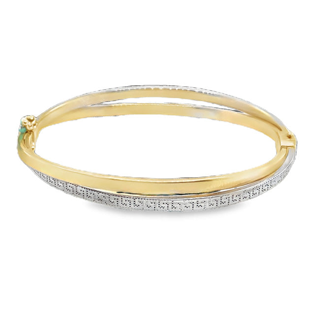 Gold Greek Key Bangle