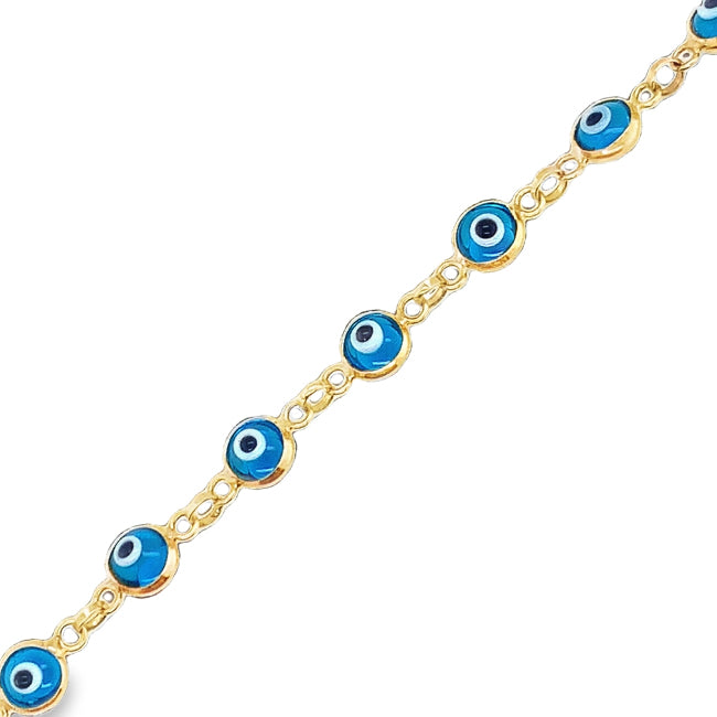 Ladies Evil Eye Gold Bracelet