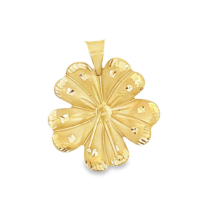 Hibiscus Gold Flower Pendant