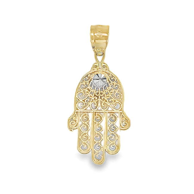 Gold Hamsa Pendant