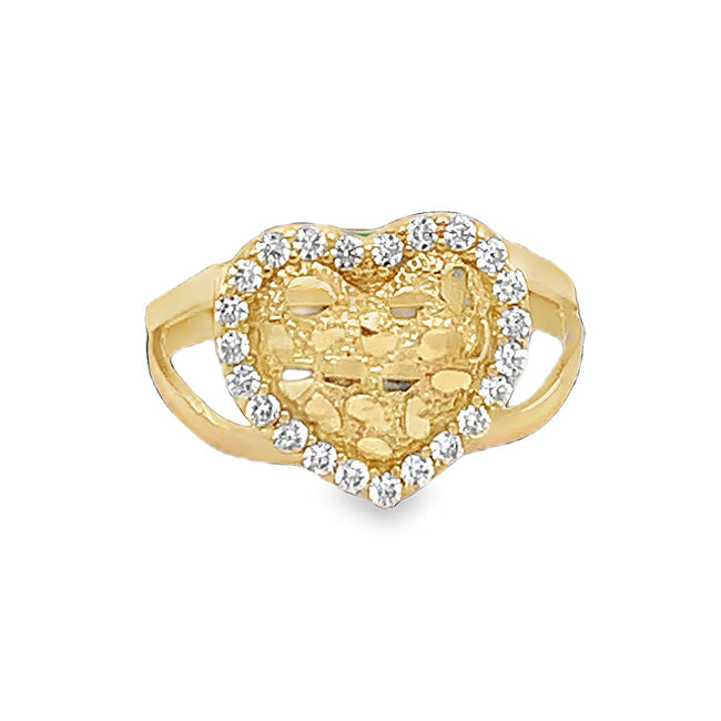 Heart shape gold Ring
