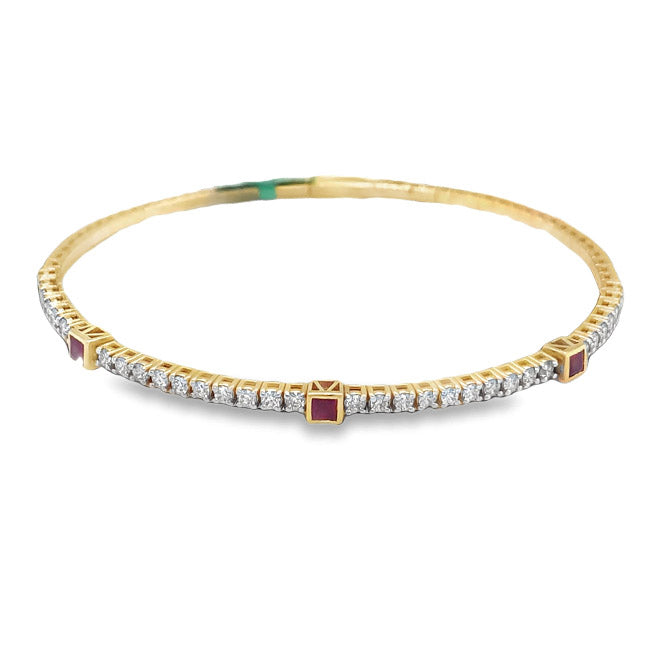 Ruby & Diamond Bangle