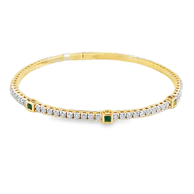 Emerald & Diamond Bangle