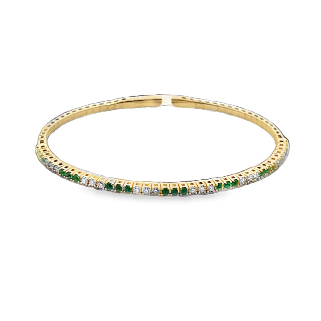 Emerald & Diamond Bangle