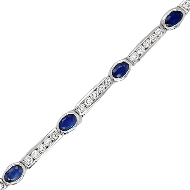 Elegant Sapphire and Diamond Bracelet