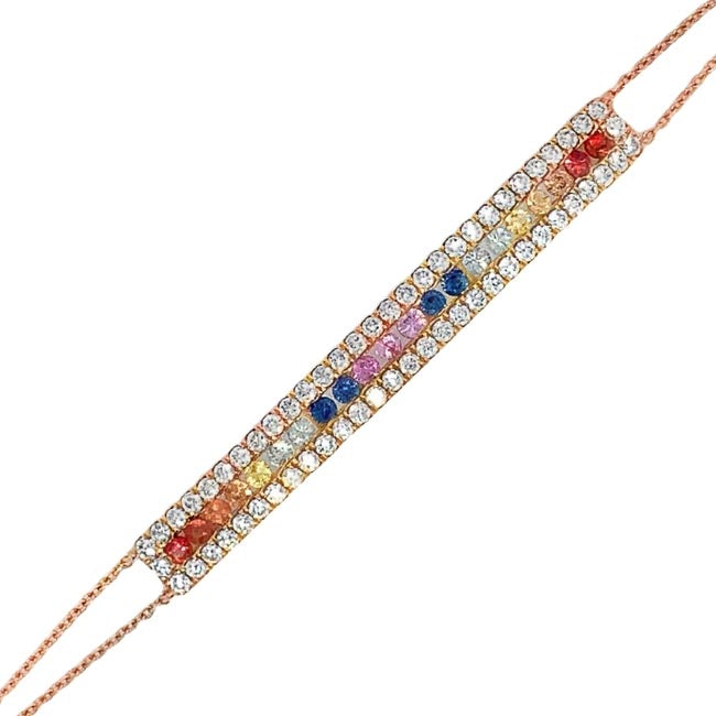 Beautiful Multi-colored Sapphire Bracelet