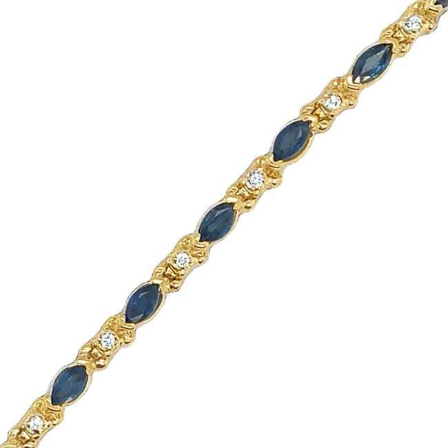 Fancy Sapphire and Diamond Bracelet