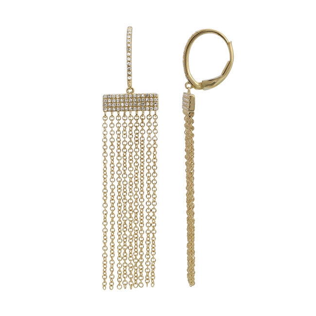 Diamond Tassel Earrings