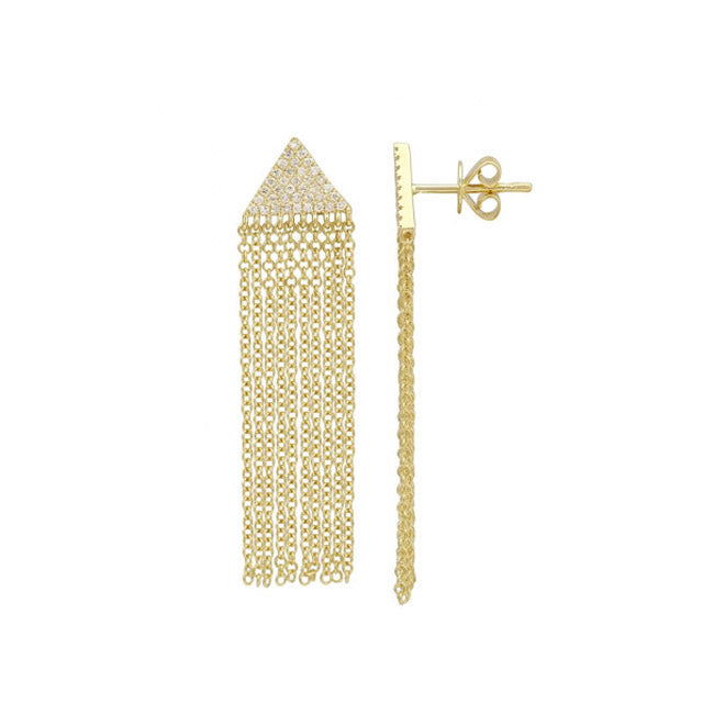 Diamond Tassel Earrings