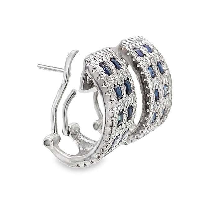 Sapphire and Diamond Earrings