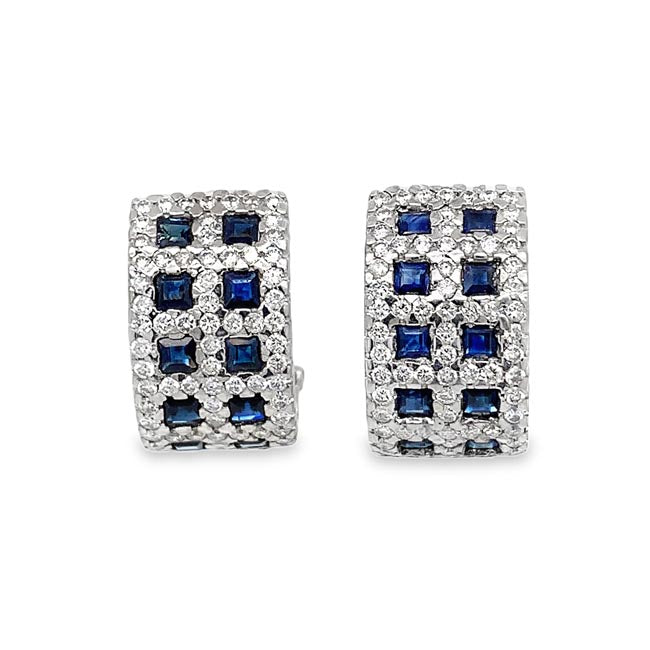 Sapphire and Diamond Earrings