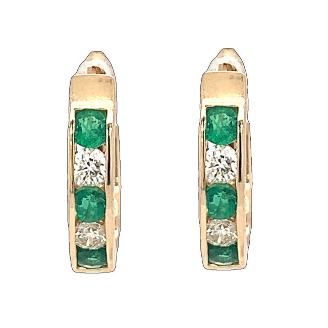 Dazzling Emerald & Diamond Earrings