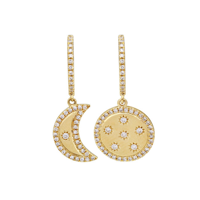 Diamond Huggie Earrings