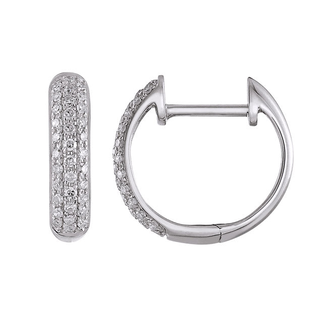 Diamond Huggie Earrings