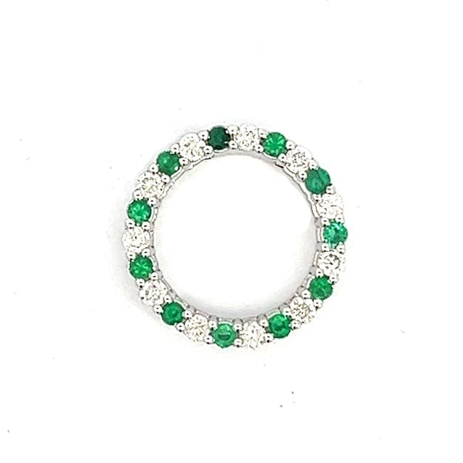 Circle of life Emerald & Diamond Pendant