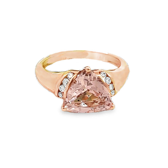 Elegant Morganite & Diamond Ring