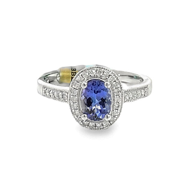 Elegant Tanzanite & Diamond Ring
