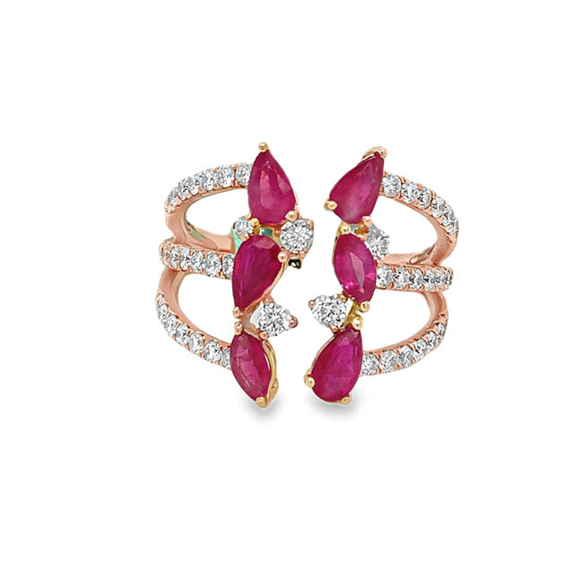 Fancy Ruby & Diamond Ring