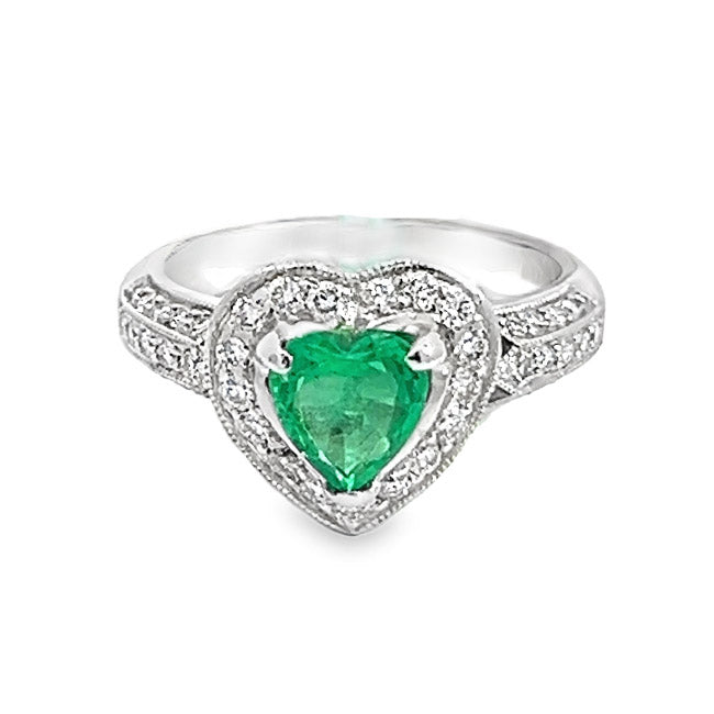 Emerald & diamond ring