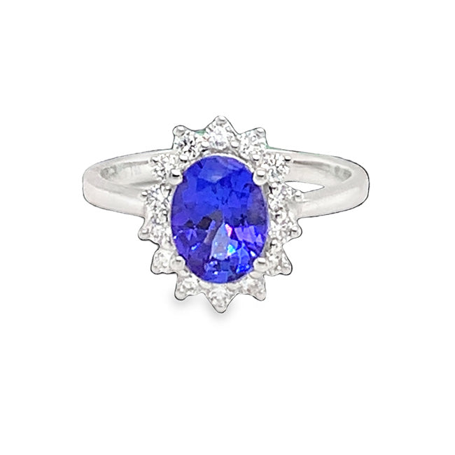 Elegant Tanzanite & Diamond Ring