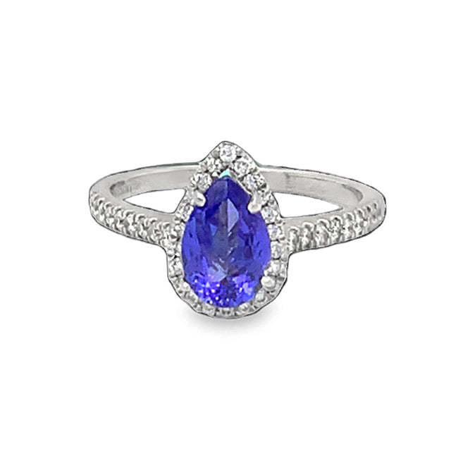Beautiful Tanzanite & Diamond Ring