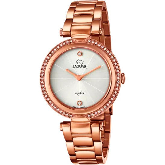 White Face, Rose Band Jaguar Watch
