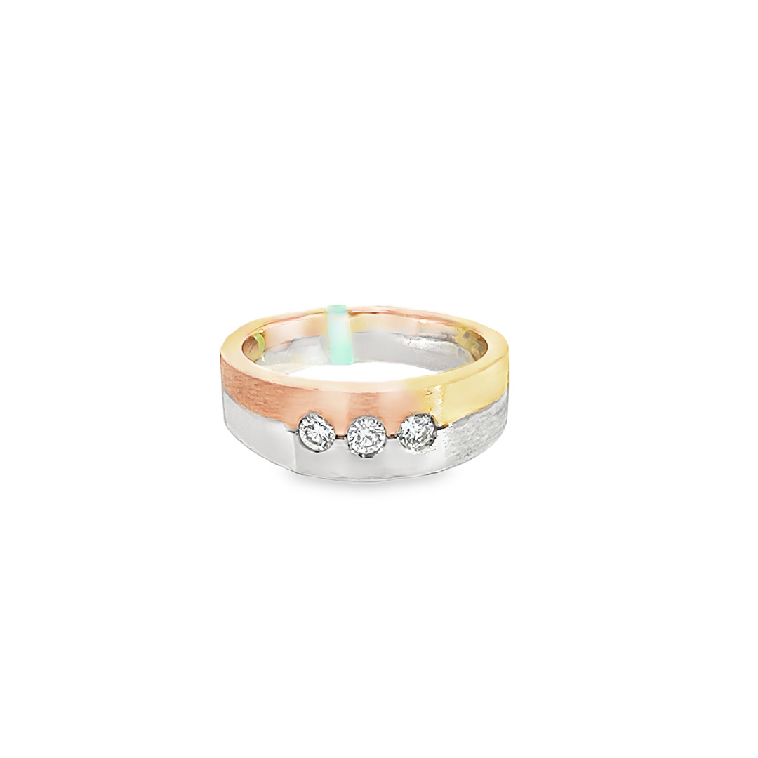 Men's Two Tone Diamond Ring