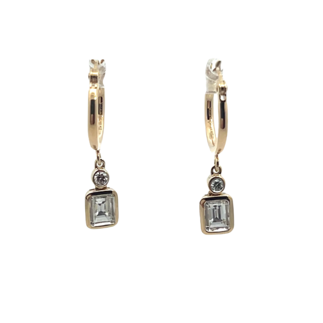 Elegant Minimal Diamond Drop Earrings