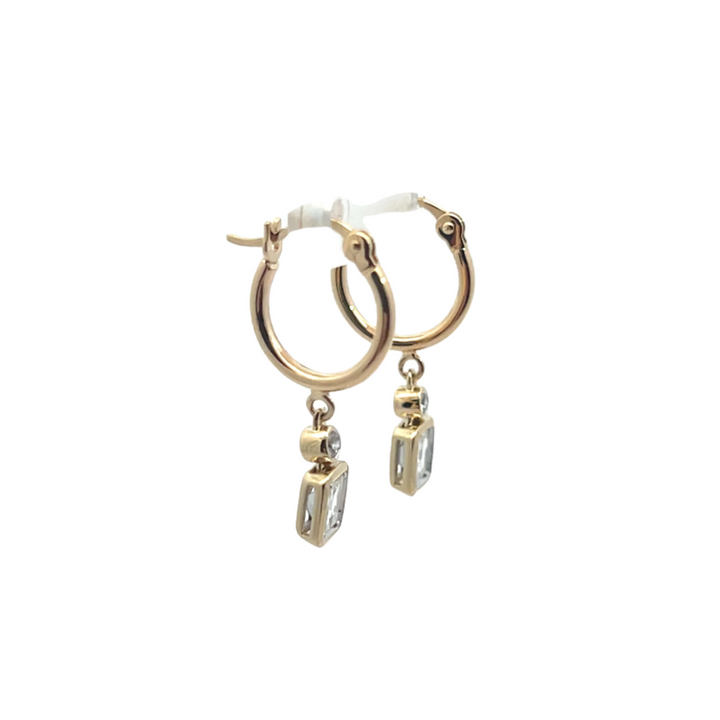 Elegant Minimal Diamond Drop Earrings