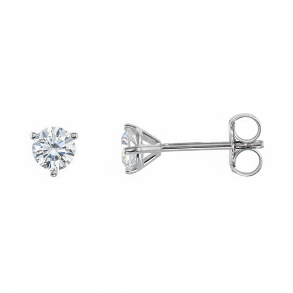 Evergreen Round Lab Diamond Studs