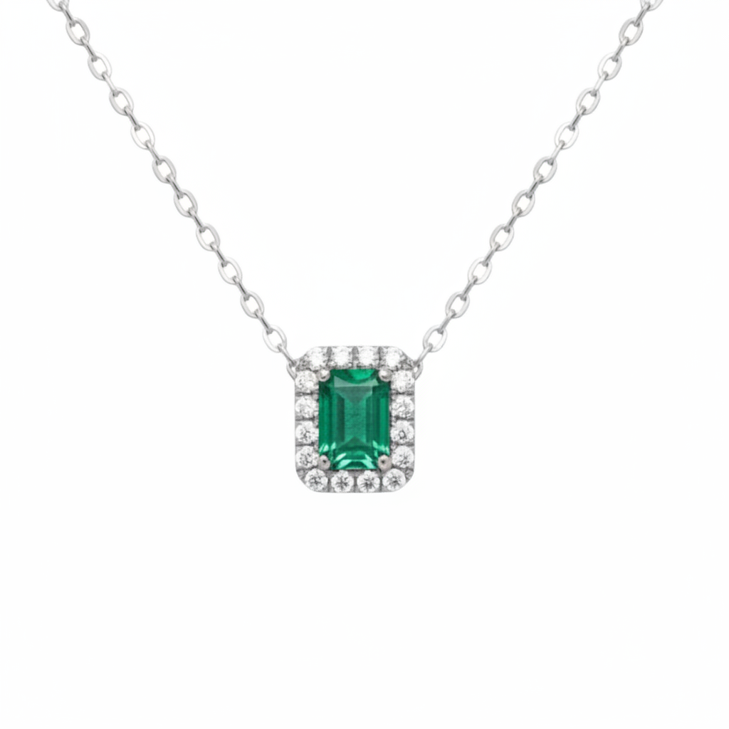 Sophisticated Emerald and Diamond Pendant