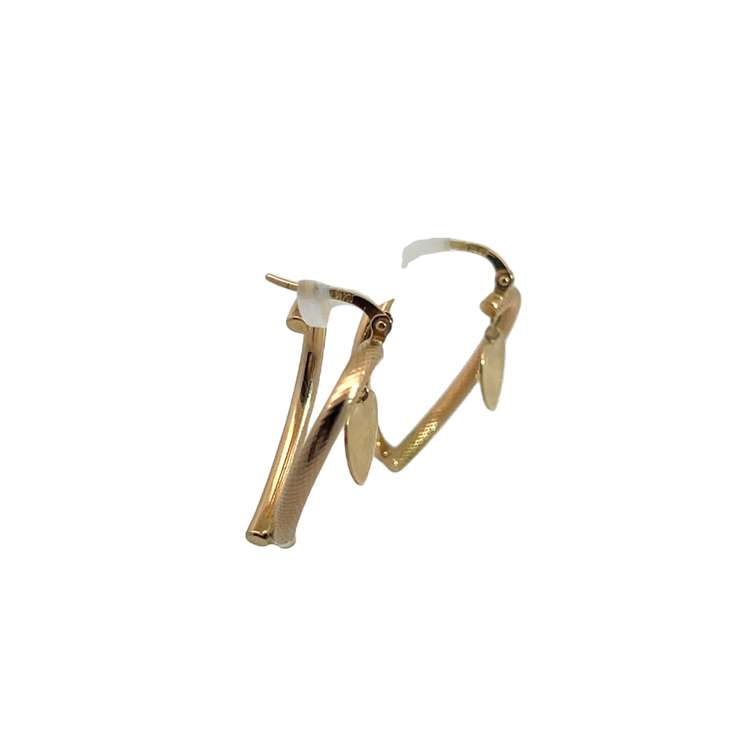 Gold Heart Hoop Earrings