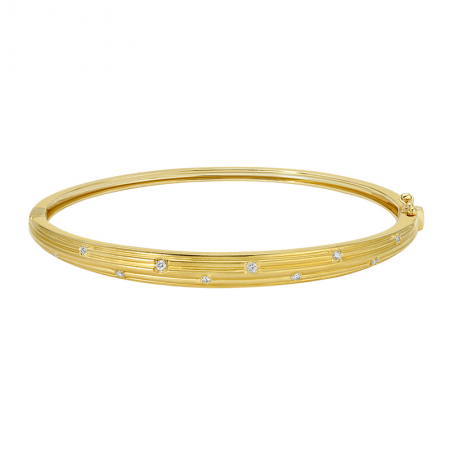 Satin Finished Diamond Bangle