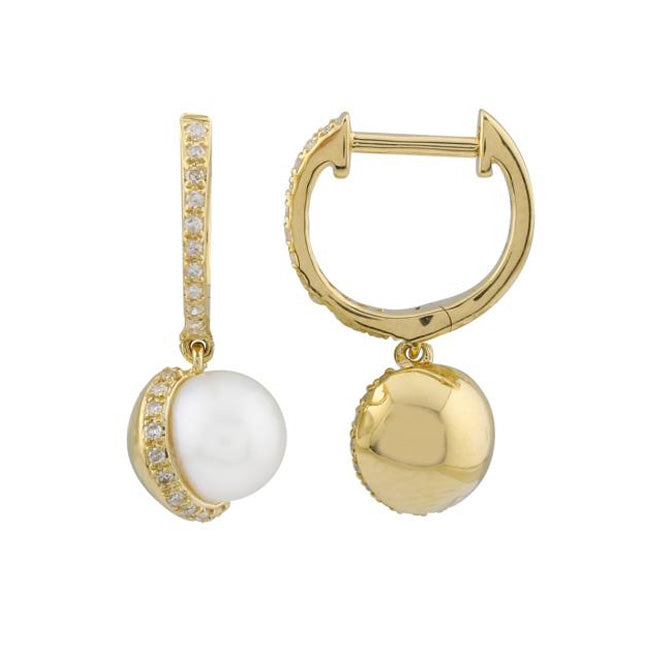 Dazzling Pearl & Diamond Earrings