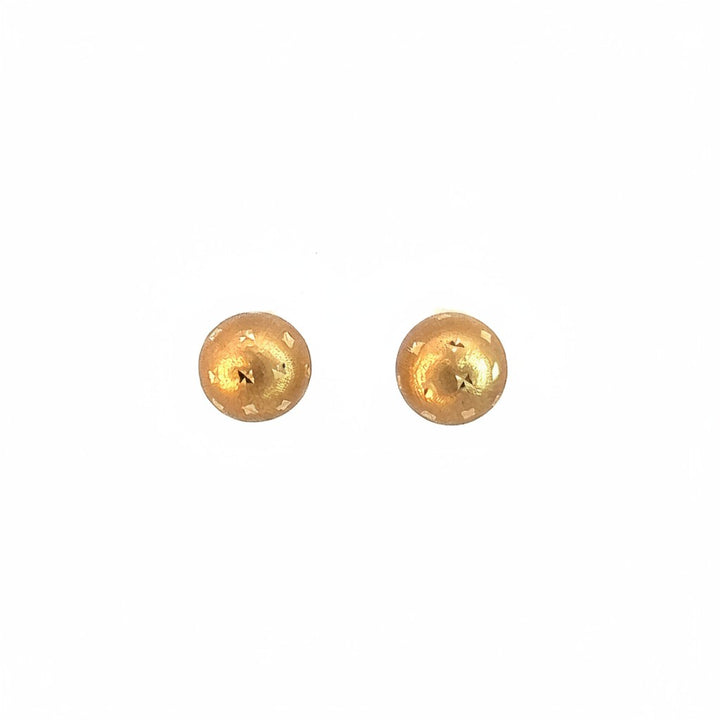 Caribbean Gems 14kt yellow gold stud earrings with a textured, lustrous finish for a sophisticated everyday look.
