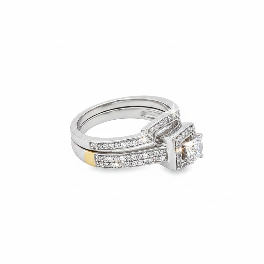 Caribbean Gems 14kt white gold diamond ring with 0.42cts round cut diamonds and a 0.31cts center stone