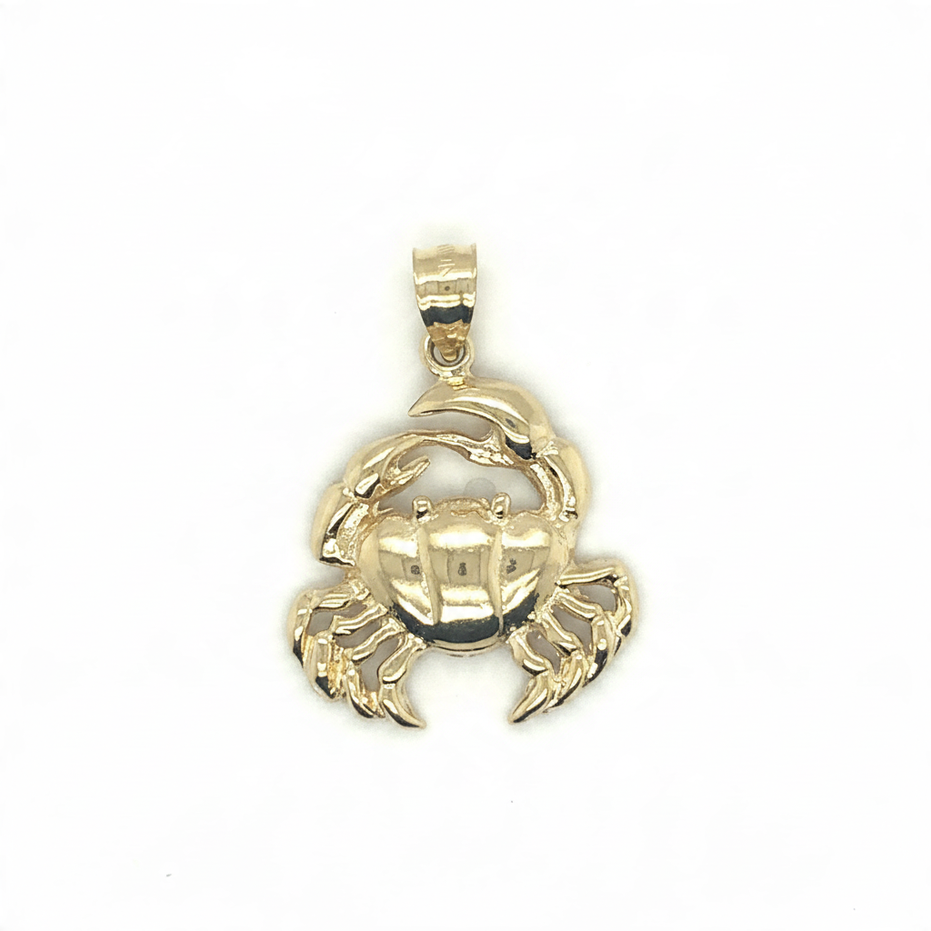 Crab Gold Pendant