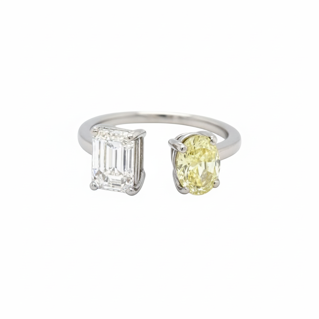 Stunning Two Stone Lab Diamond Ring