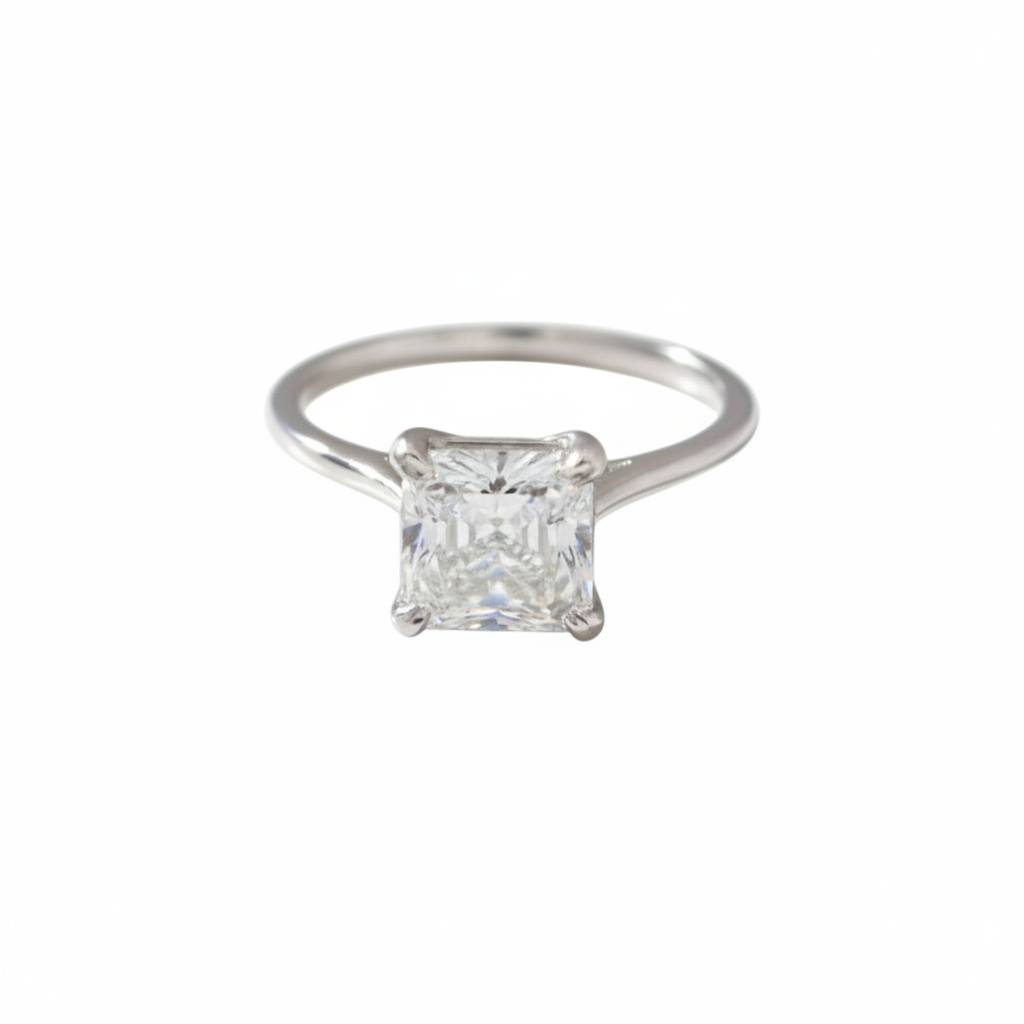 Solitaire Emerald Cut  Lab Diamond Ring