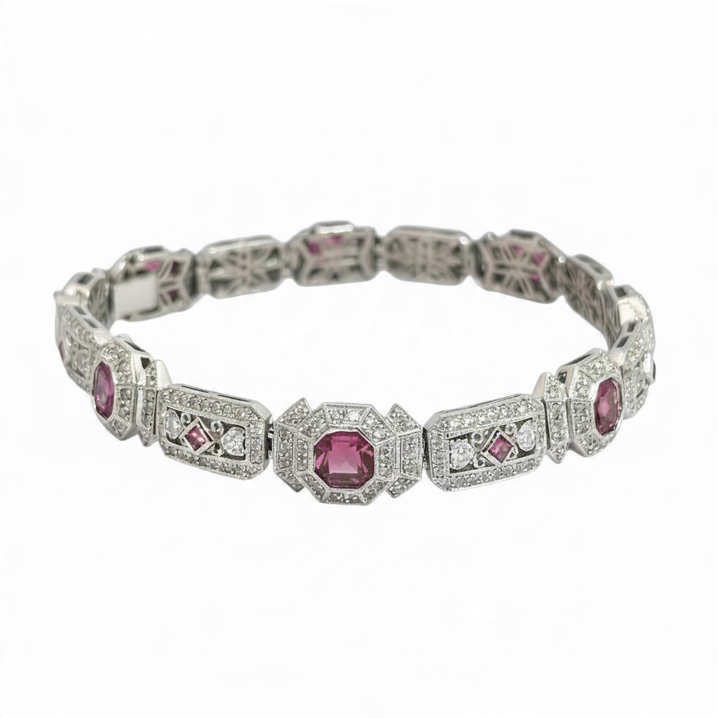 Splendid Ruby and Diamond Bracelet