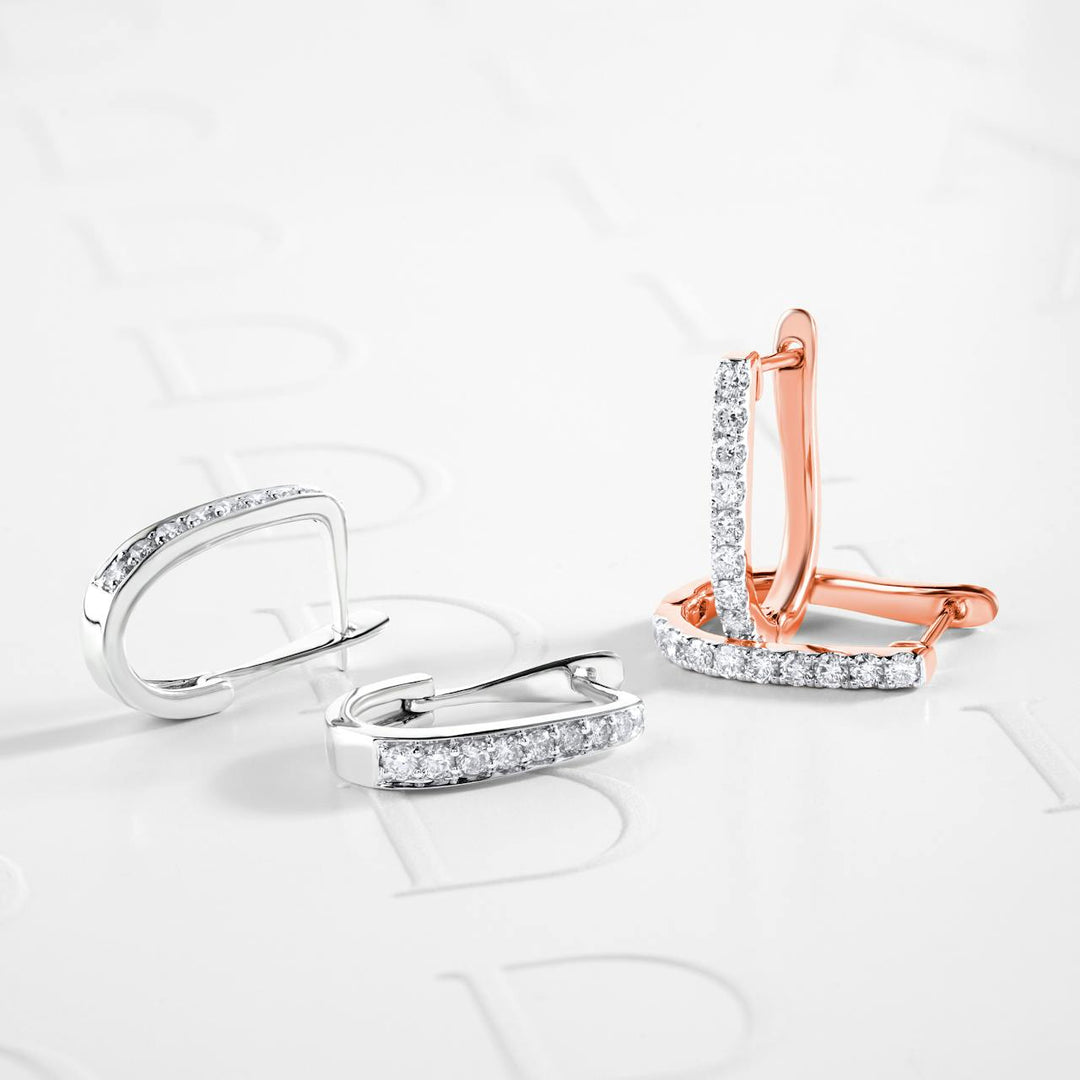 Diamond Hoop Earrings in Philipsburg, St Maarten